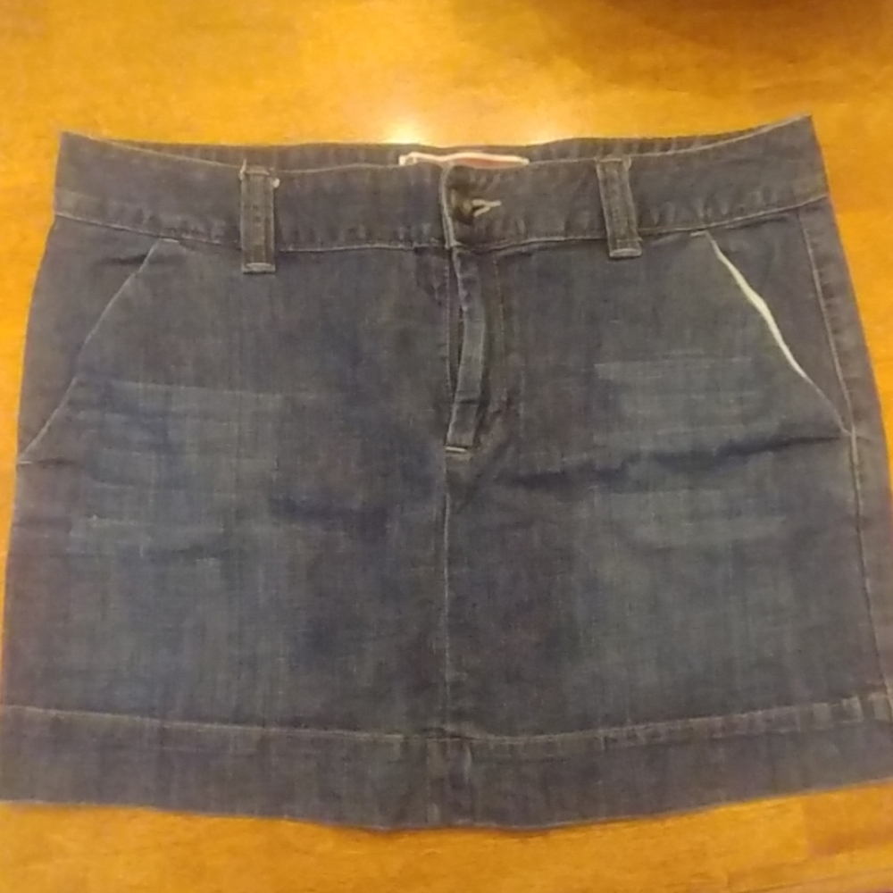 Denim mini skirt